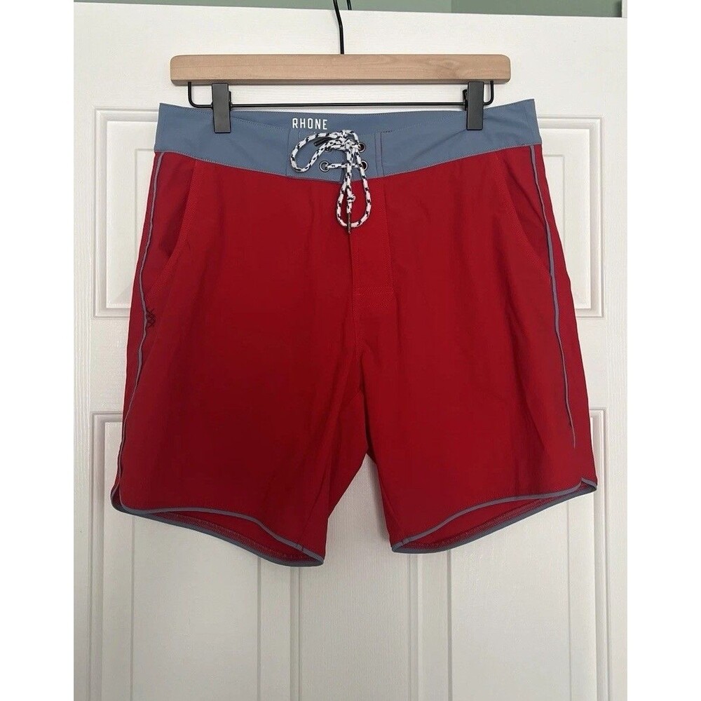 Rhone Board Shorts Red Men’s Size 30 Swim Beach